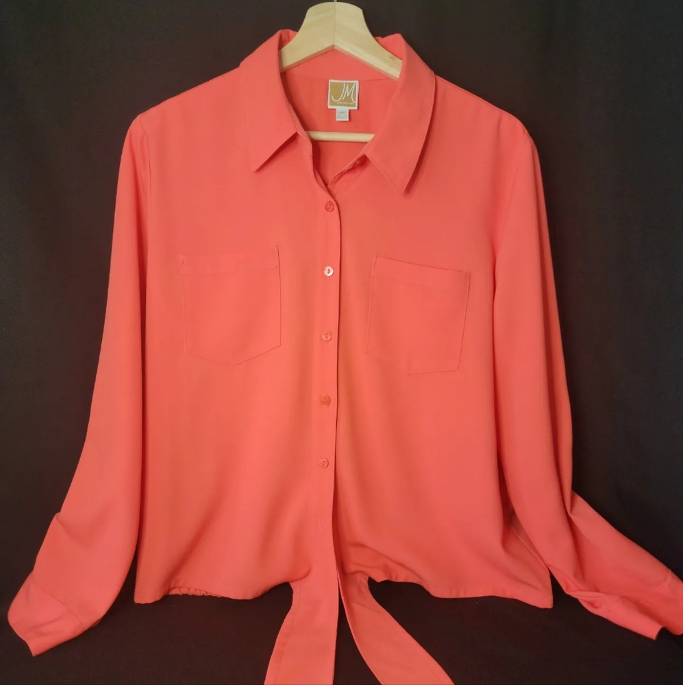 M J COLLECTION CORAL BLOUSE